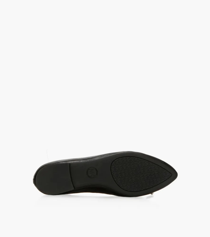 MICHAEL KORS NANCY FLAT - Black Leather | BrownsShoes