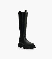 GANNI KNEE HIGH GORE - Black Leather | BrownsShoes