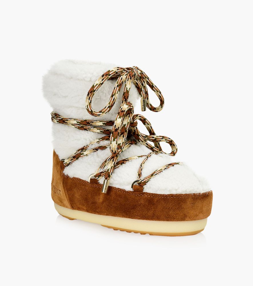 MOON BOOT LIGHT LOW SHEARLING - Beige Wool | BrownsShoes