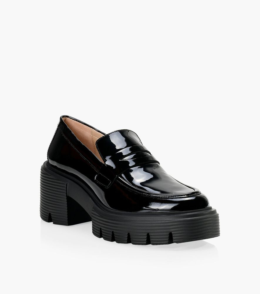 STUART WEITZMAN SOHO LOAFER - Black Patent Leather | BrownsShoes