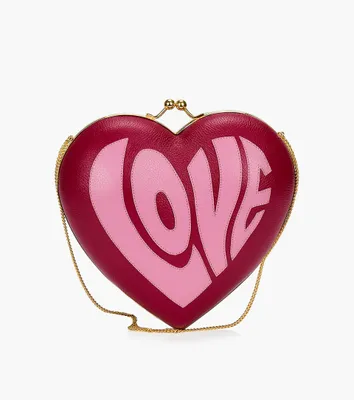BUTRICH LOVE HEART CLUTCH - Pink Leather | BrownsShoes