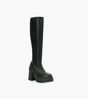 WINDSOR SMITH GIDDY STRETCH SOCK BOOT - Black Faux Leather | BrownsShoes