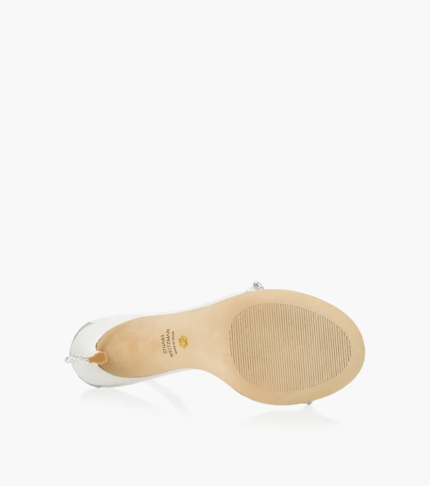 STUART WEITZMAN NUDIST GLAM 100 - White Leather + Synthetic | BrownsShoes