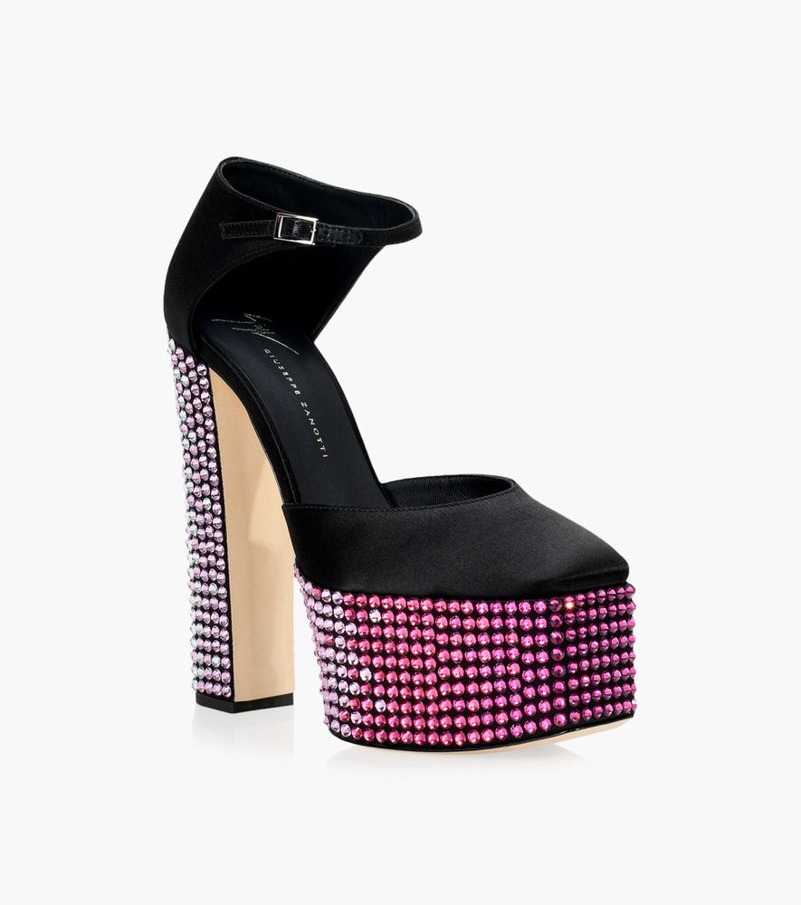 GIUSEPPE ZANOTTI BEBE STRASS - Black Satin | BrownsShoes