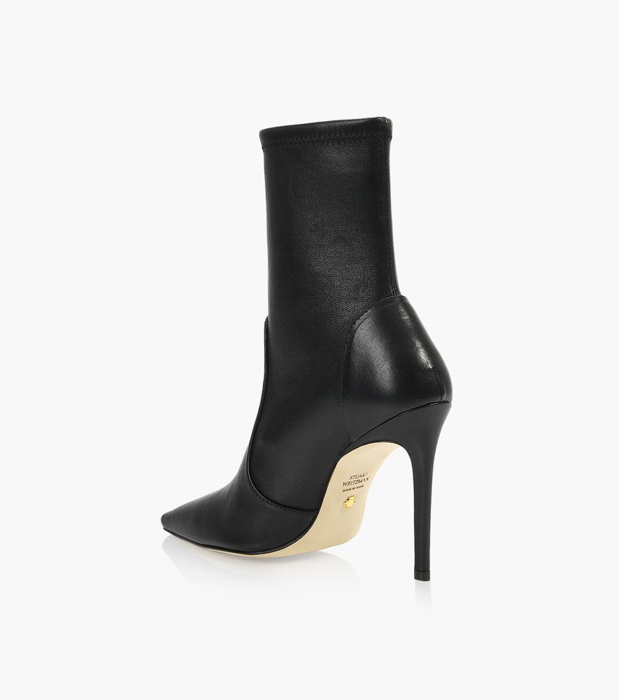 STUART WEITZMAN 100 STRETCH BOOTIE - Black Leather | BrownsShoes