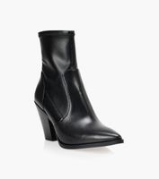 MICHAEL KORS DOVER HEELED BOOTIE - Black Leather | BrownsShoes