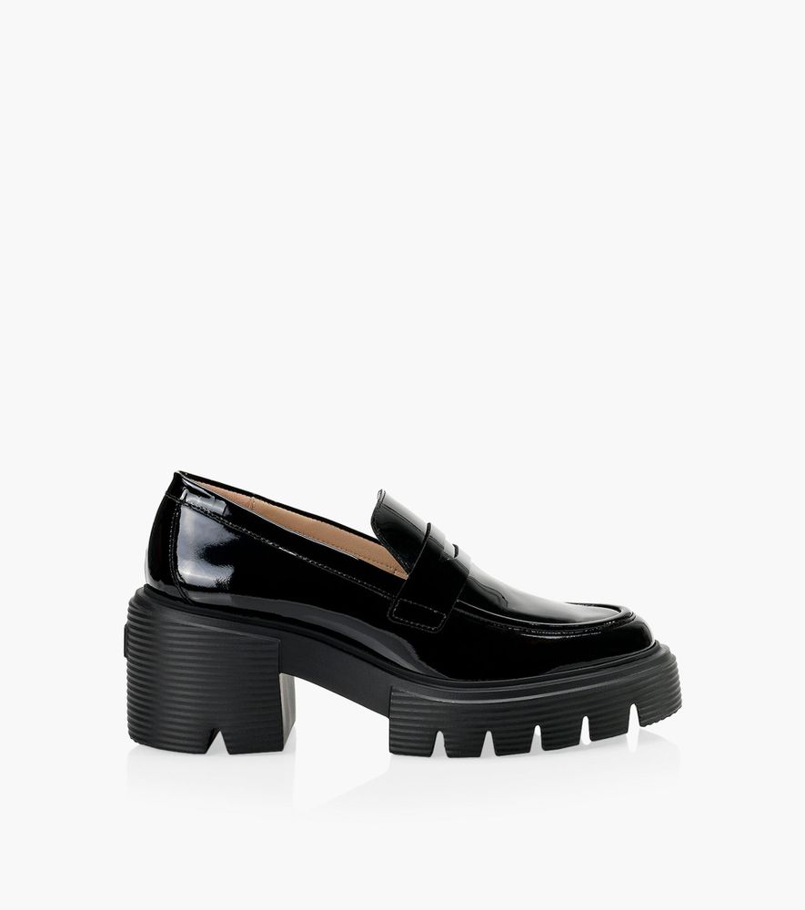 STUART WEITZMAN SOHO LOAFER - Black Patent Leather | BrownsShoes