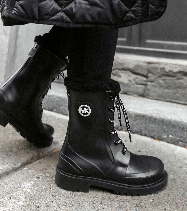 MICHAEL KORS COREY COMBAT BOOT - Black Canvas | BrownsShoes | Metropolis at  Metrotown