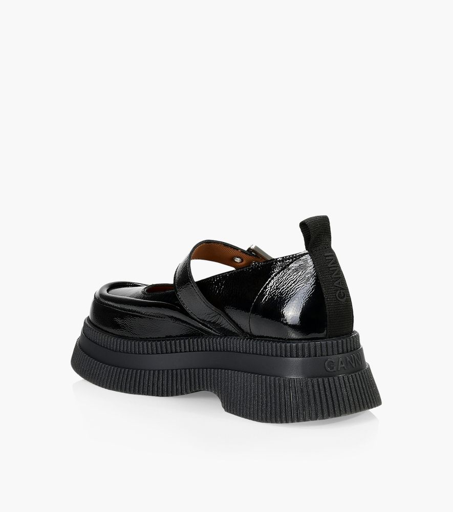 GANNI CREEPERS MARY JANE - Black Patent Leather | BrownsShoes