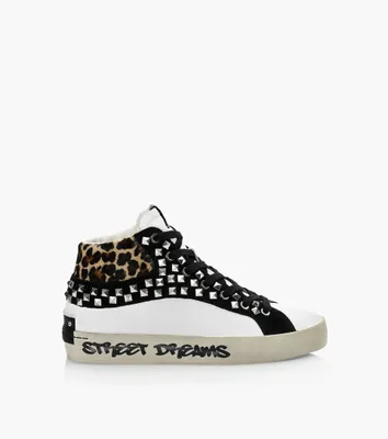 CRIME LONDON HIGH TOP STUDS - White & Colour Synthetic | BrownsShoes