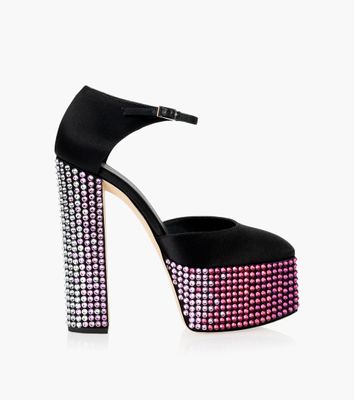 GIUSEPPE ZANOTTI BEBE STRASS - Black Satin | BrownsShoes