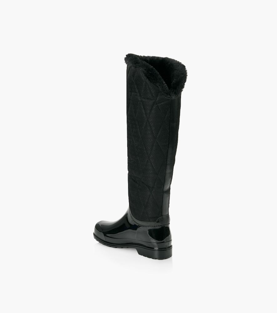 MICHAEL KORS BONNIE QUILTED RAINBOOT - Black Fabric And Synthetic | BrownsShoes