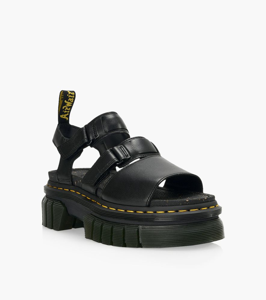 DR. MARTENS RICKI 3-STRAP SANDAL - Black Leather | BrownsShoes