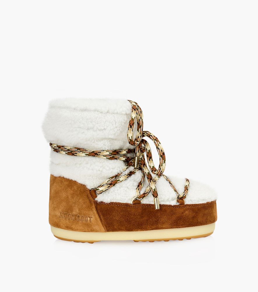 MOON BOOT LIGHT LOW SHEARLING - Beige Wool | BrownsShoes