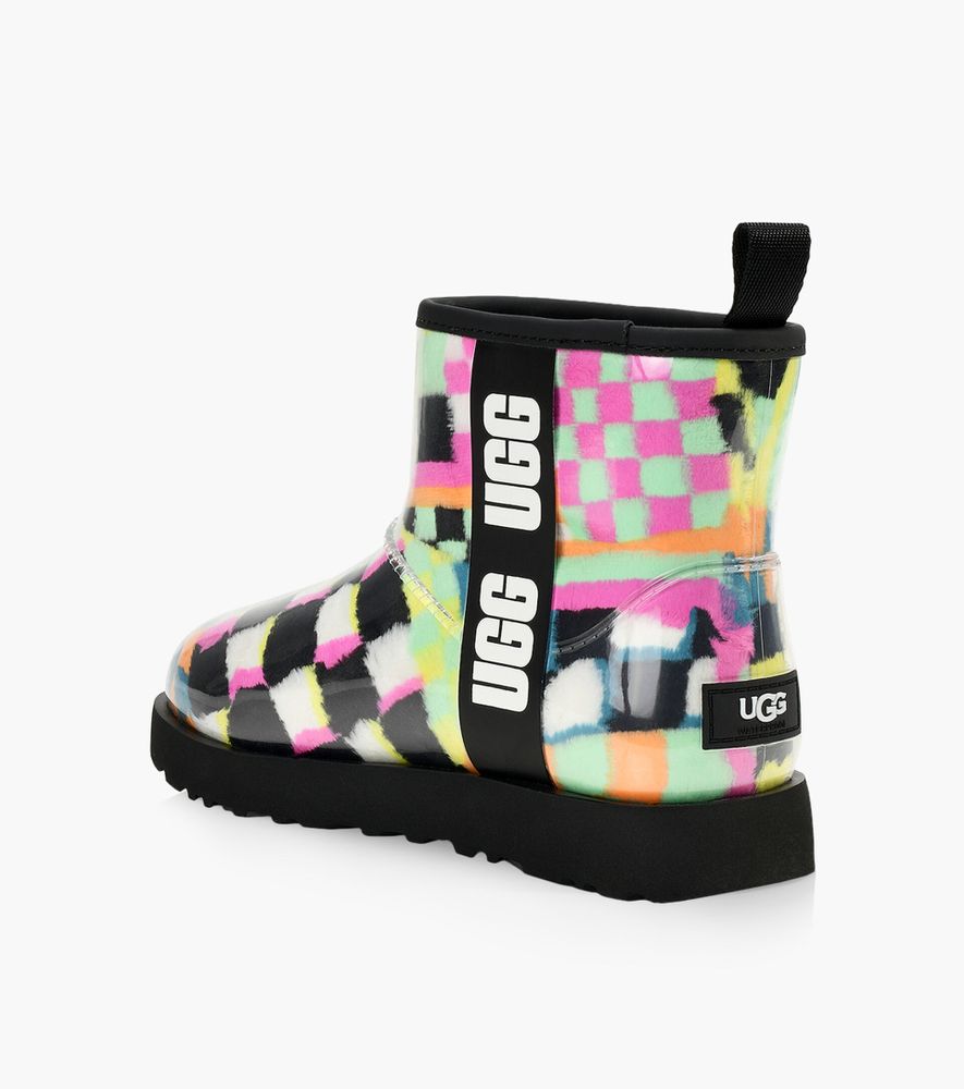 UGG CLASSIC CLEAR MINI CHECKS - Multicolour Synthetic | BrownsShoes