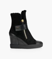 GIUSEPPE ZANOTTI ALETA WEDGE - Black Leather | BrownsShoes