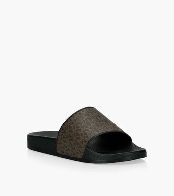 MICHAEL KORS MENS JAKE SLIDE - Brown Leather | BrownsShoes | Bramalea City  Centre