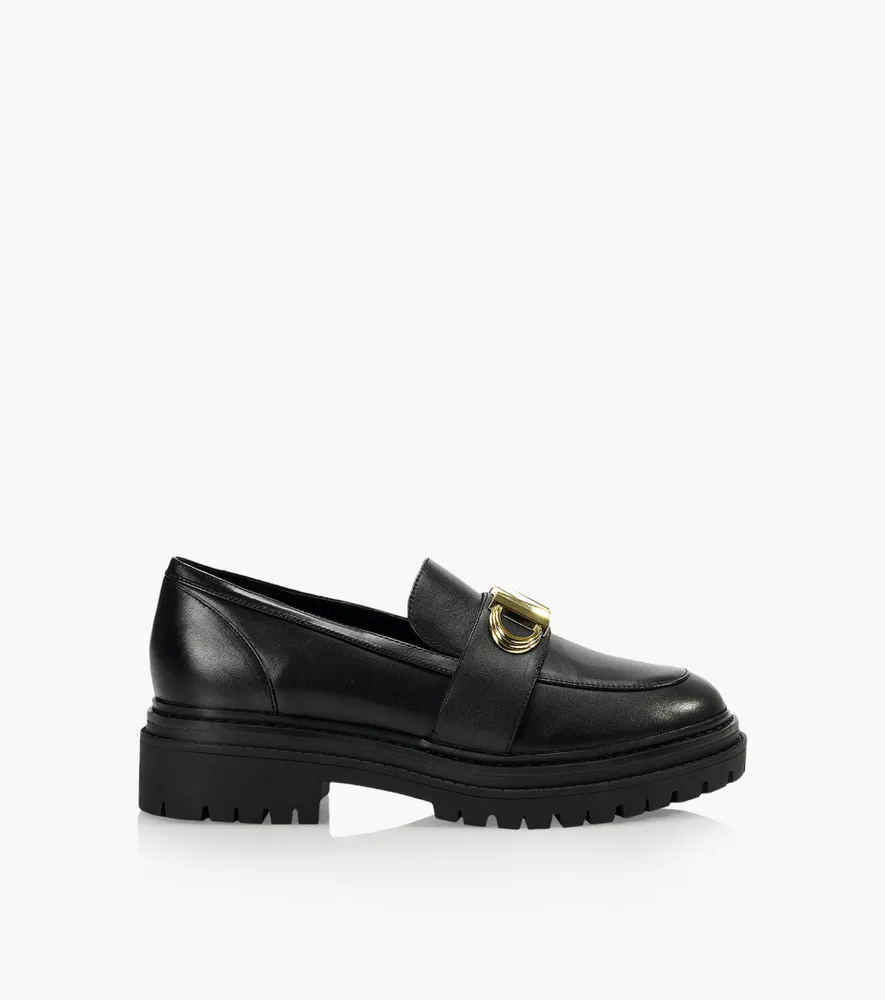 MICHAEL KORS PARKER LUG LOAFER - Black Leather | BrownsShoes