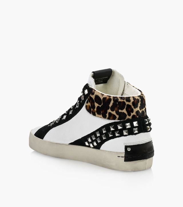 CRIME LONDON HIGH TOP STUDS - White & Colour Synthetic | BrownsShoes