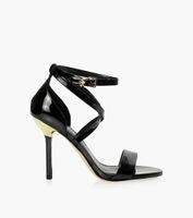 MICHAEL KORS ASTRID SANDAL - Black Patent Leather | BrownsShoes