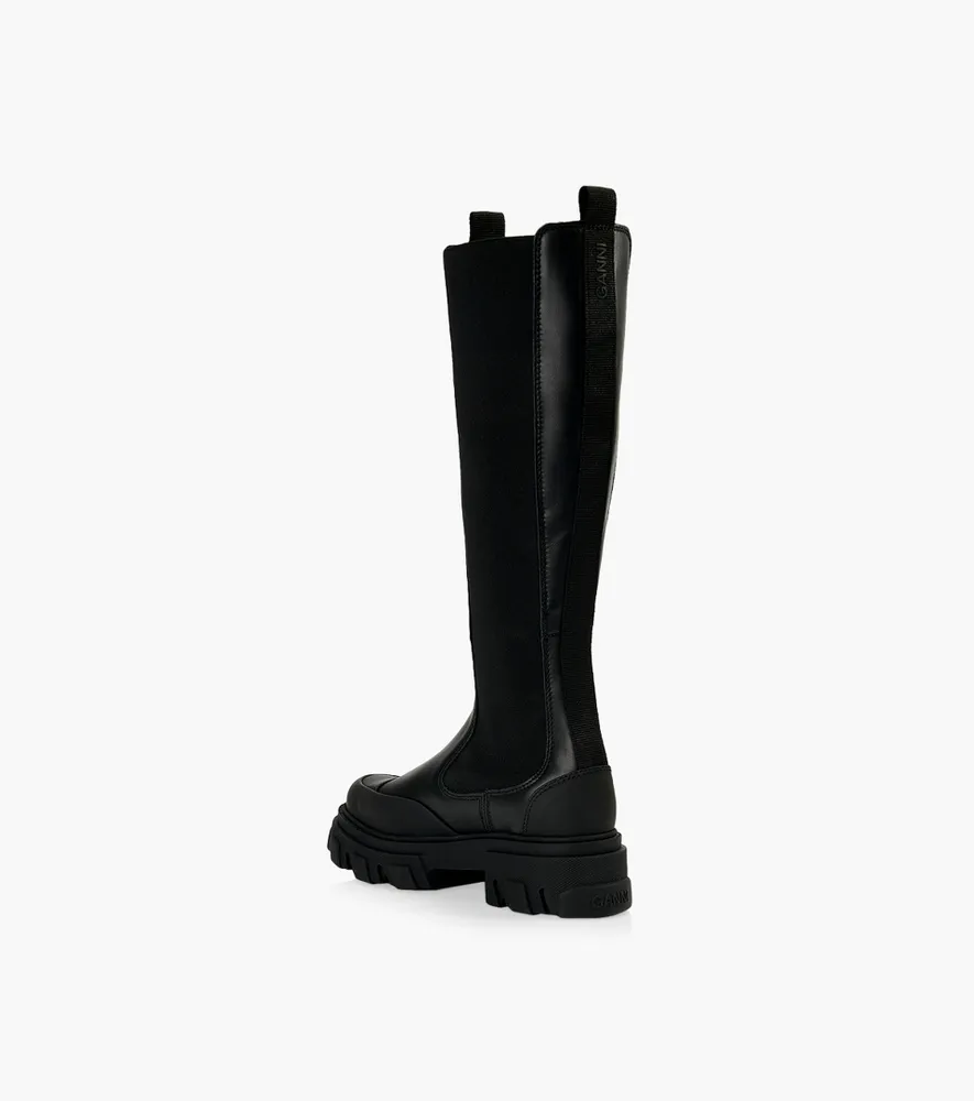 GANNI KNEE HIGH GORE - Black Leather | BrownsShoes