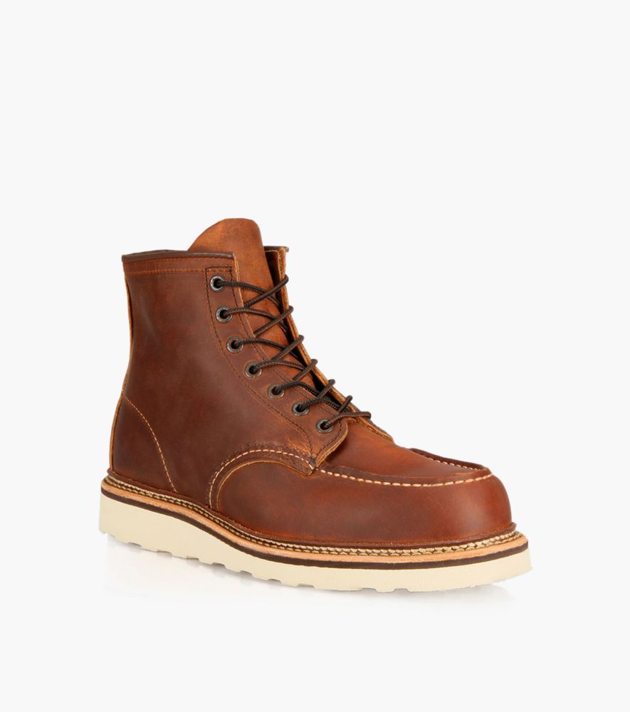 RED WING CLASSIC MOC MEN'S 6" BOOT COPPER - Tan Leather | BrownsShoes