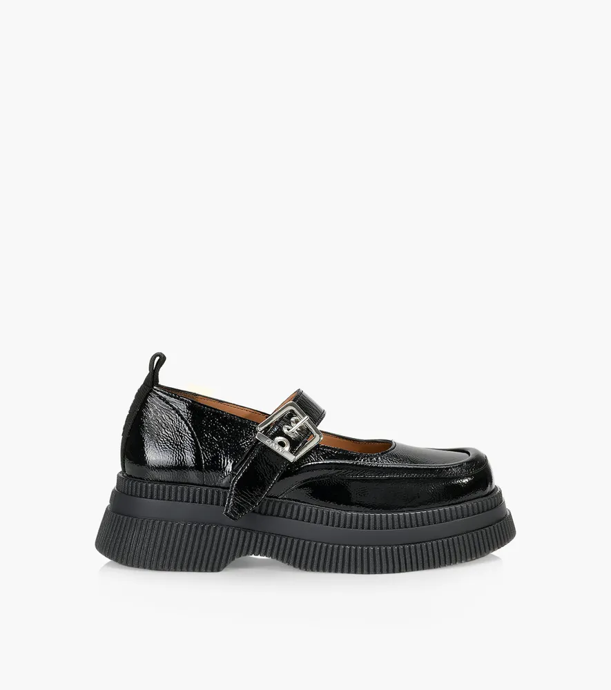 GANNI CREEPERS MARY JANE - Black Patent Leather | BrownsShoes