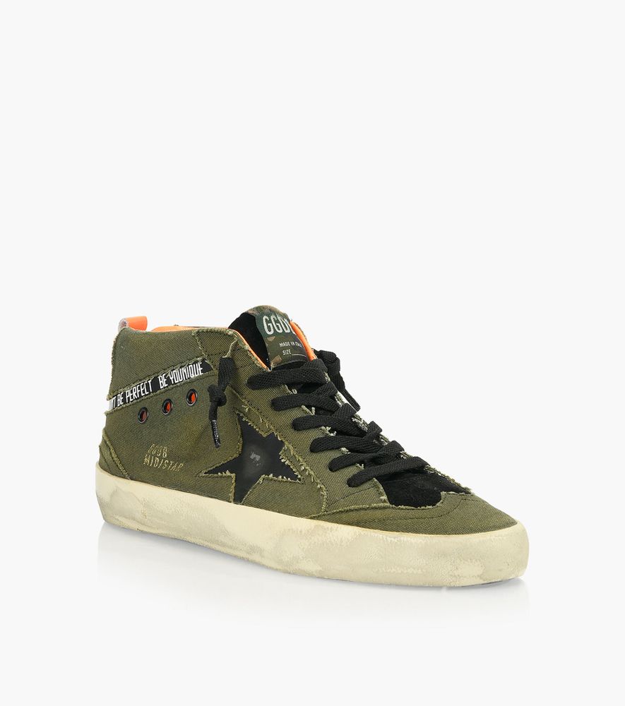 GOLDEN GOOSE MID STAR Canvas - Khaki | BrownsShoes