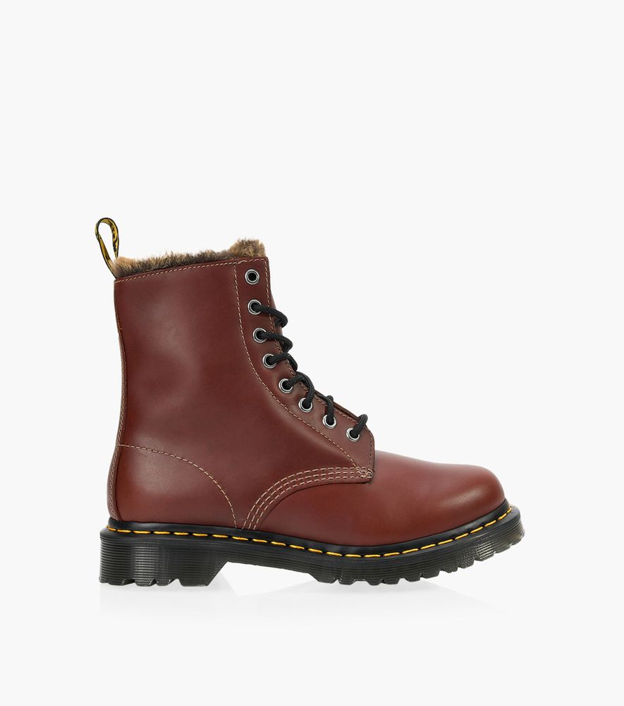 DR. MARTENS 1460 SERENA FAUX FUR LINED LACE UP