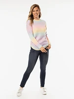 Cropped semi-fitted pullover sweater