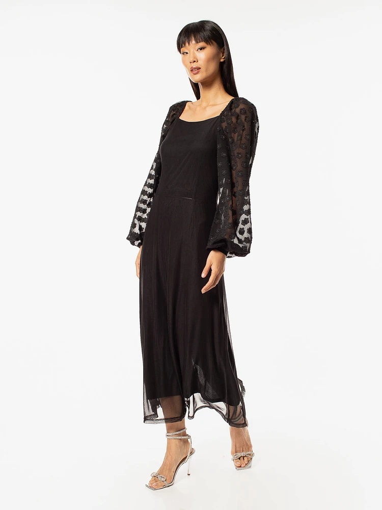 Robe maxi droite en tricot