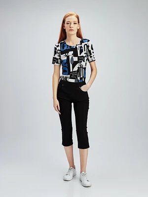 Capri skinny ajusté à enfiler