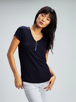 T-shirt semi-ajusté à manches courtes