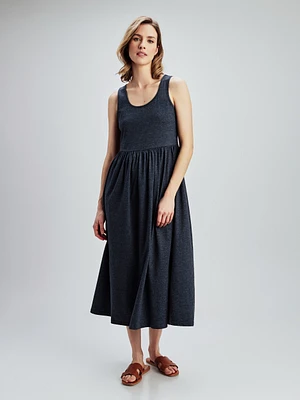 A line maxi knit dress