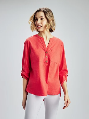 Blouse semi-ajustée à manches longues