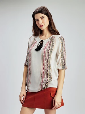 3/4-sleeve tunic