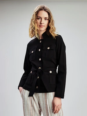 Jacket with belt