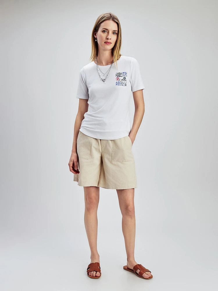 T-shirt semi-ajusté à manches courtes