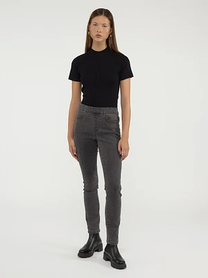 Jean skinny semi-ajusté à enfiler