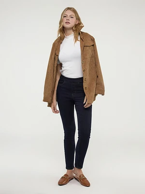 Jean skinny semi-ajusté à enfiler