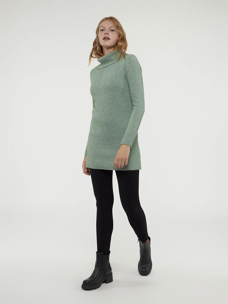 Long-sleeve knit pullover sweater