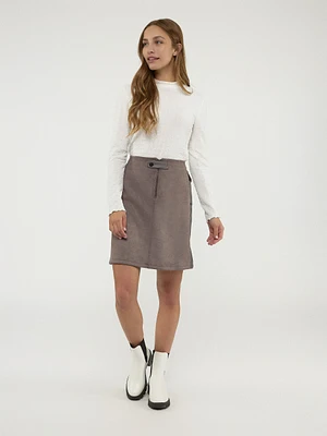 Knit short A line knit skirt