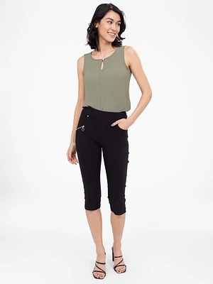 Capri skinny ajusté à enfiler