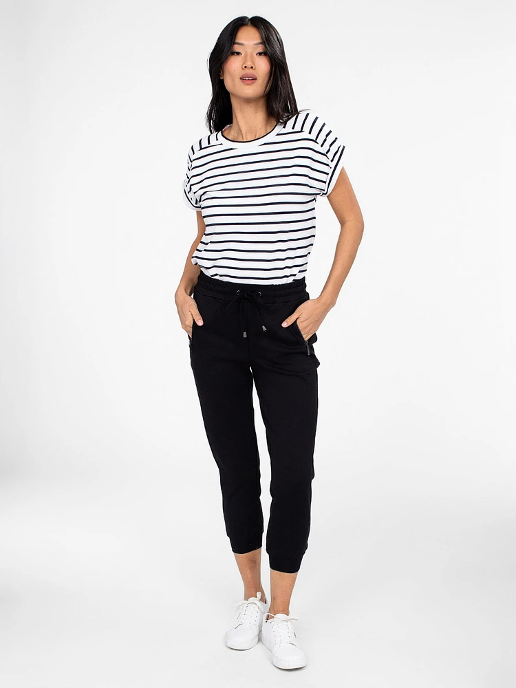 Capri skinny ajusté en tricot à enfiler