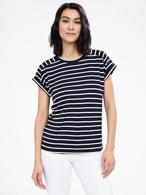 T-shirt semi-ajusté à manches courtes