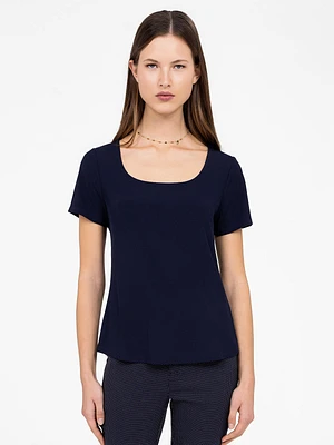 T-shirt ajusté à manches courtes