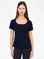 T-shirt ajusté à manches courtes
