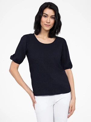 T-shirt semi-ajusté à manches 3/4