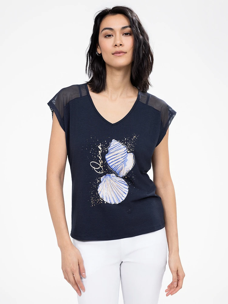 T-shirt semi-ajusté à manches courtes
