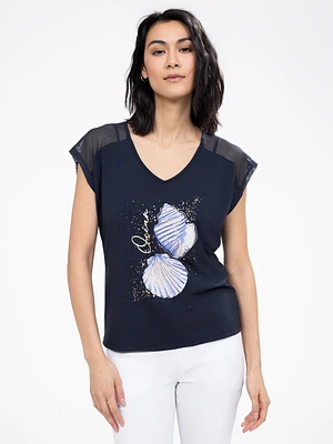 T-shirt semi-ajusté à manches courtes